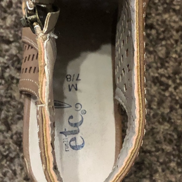 Open Toe Ankle Wedge Bootie Rue 21 Size 7/8 - Picture 4 of 5